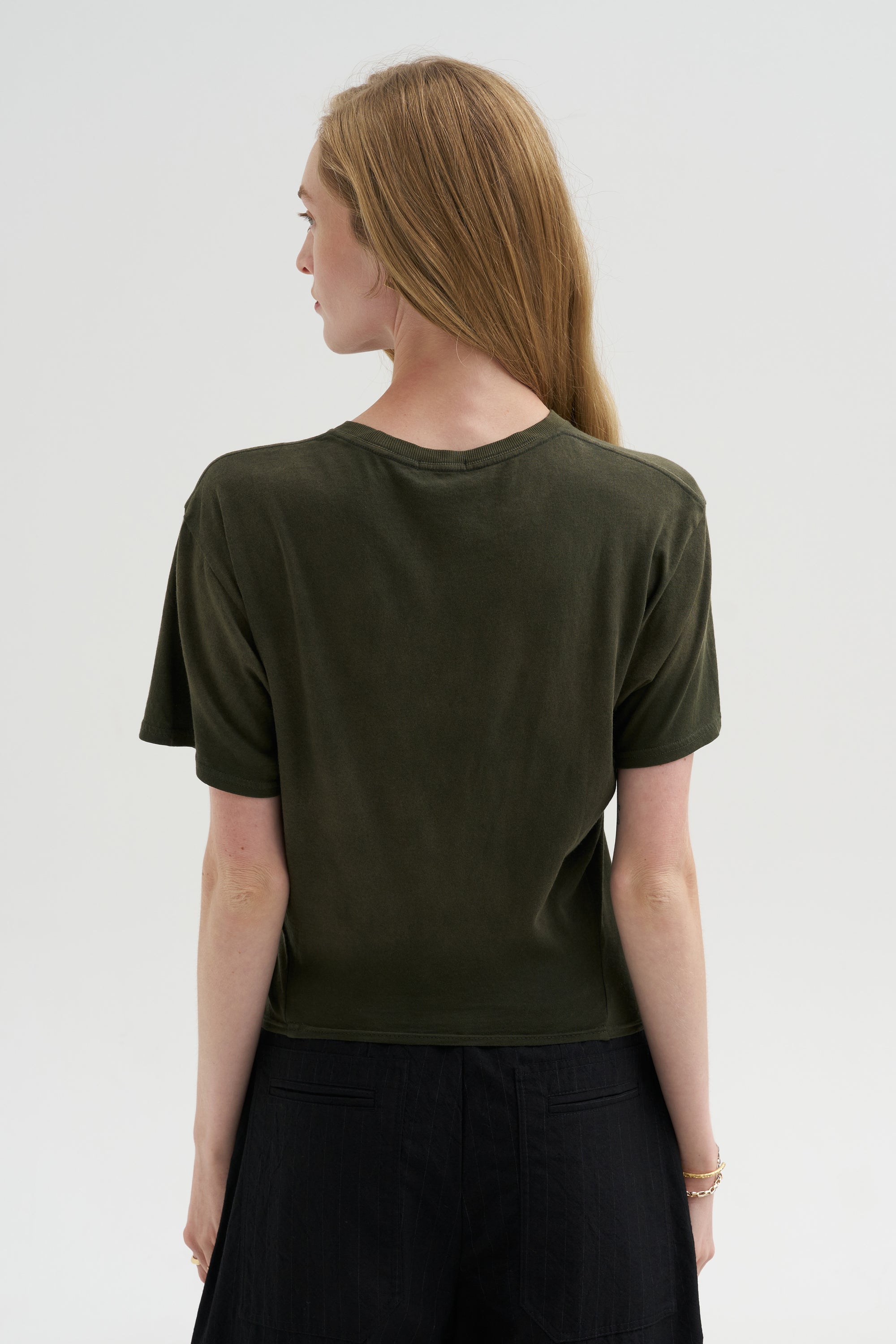 Tight Waist Tee, Washed Olive