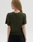 Tight Waist Tee, Washed Olive
