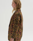 Oversized Ragged Blazer, Leopard
