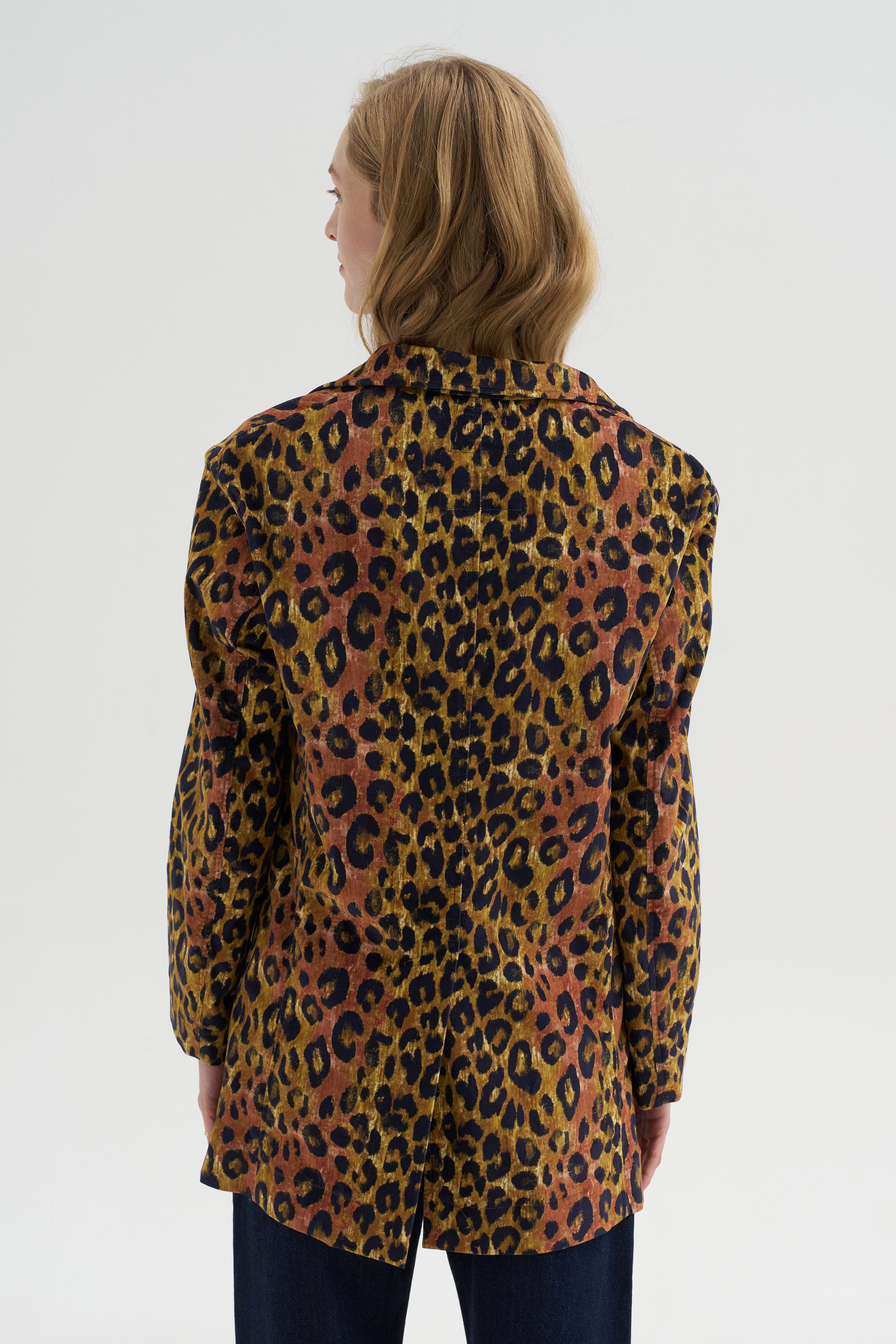 Oversized Ragged Blazer, Leopard