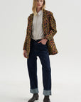 Oversized Ragged Blazer, Leopard