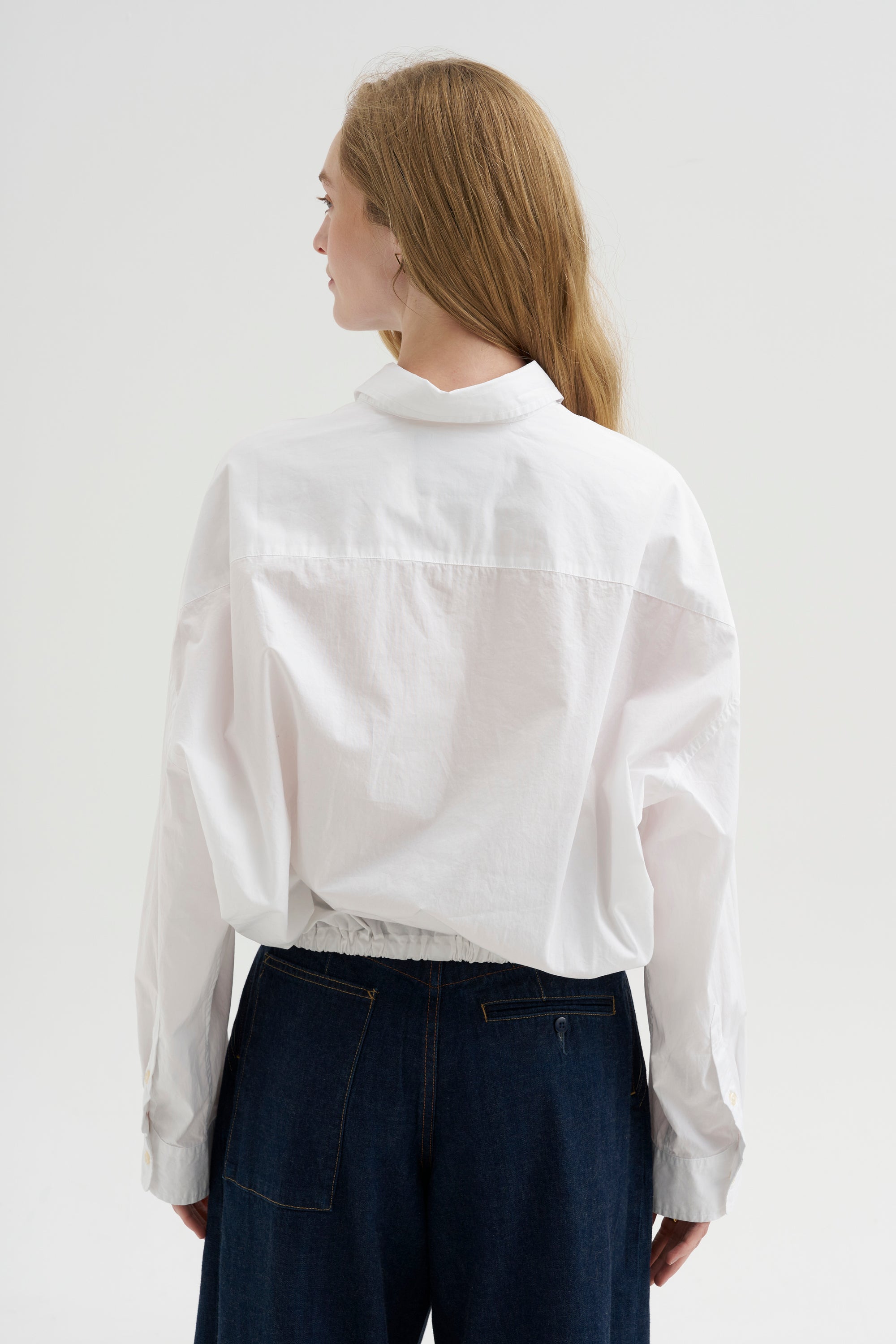 Crossover Bubble Shirt, White