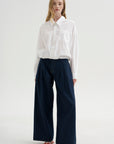 Crossover Bubble Shirt, White