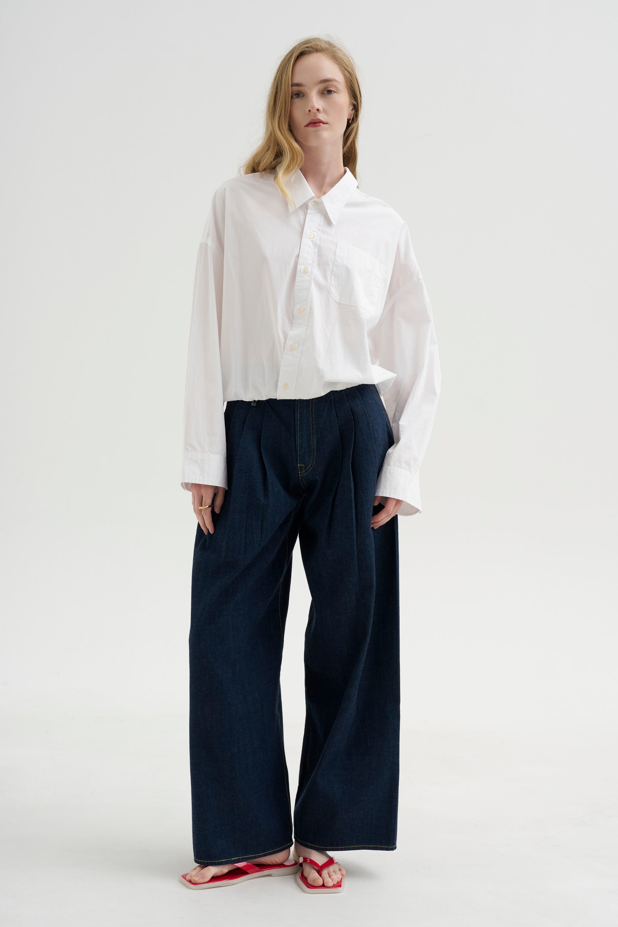 Crossover Bubble Shirt, White