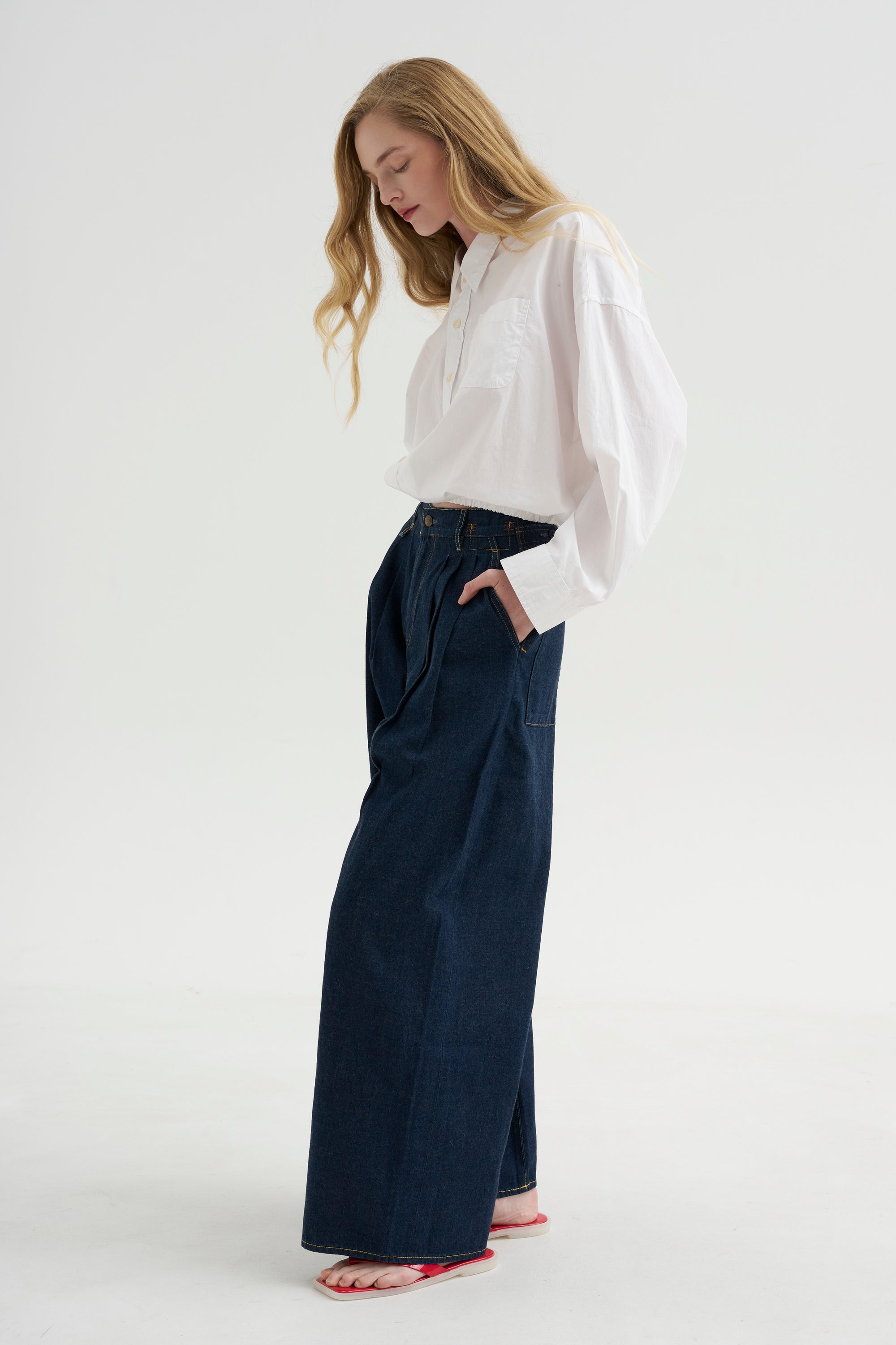 Crossover Bubble Shirt, White