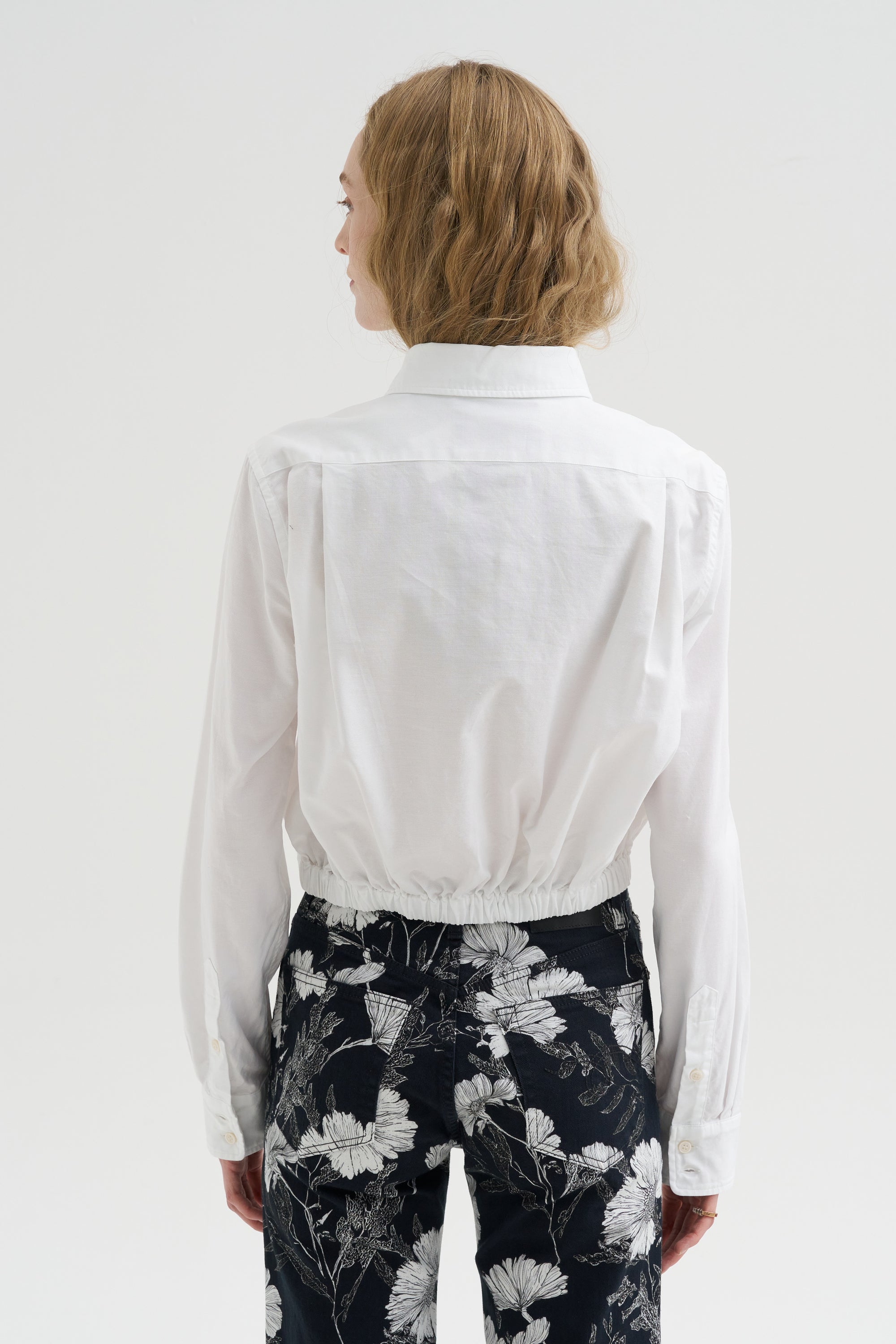 Cropped Boxy Shirt, White