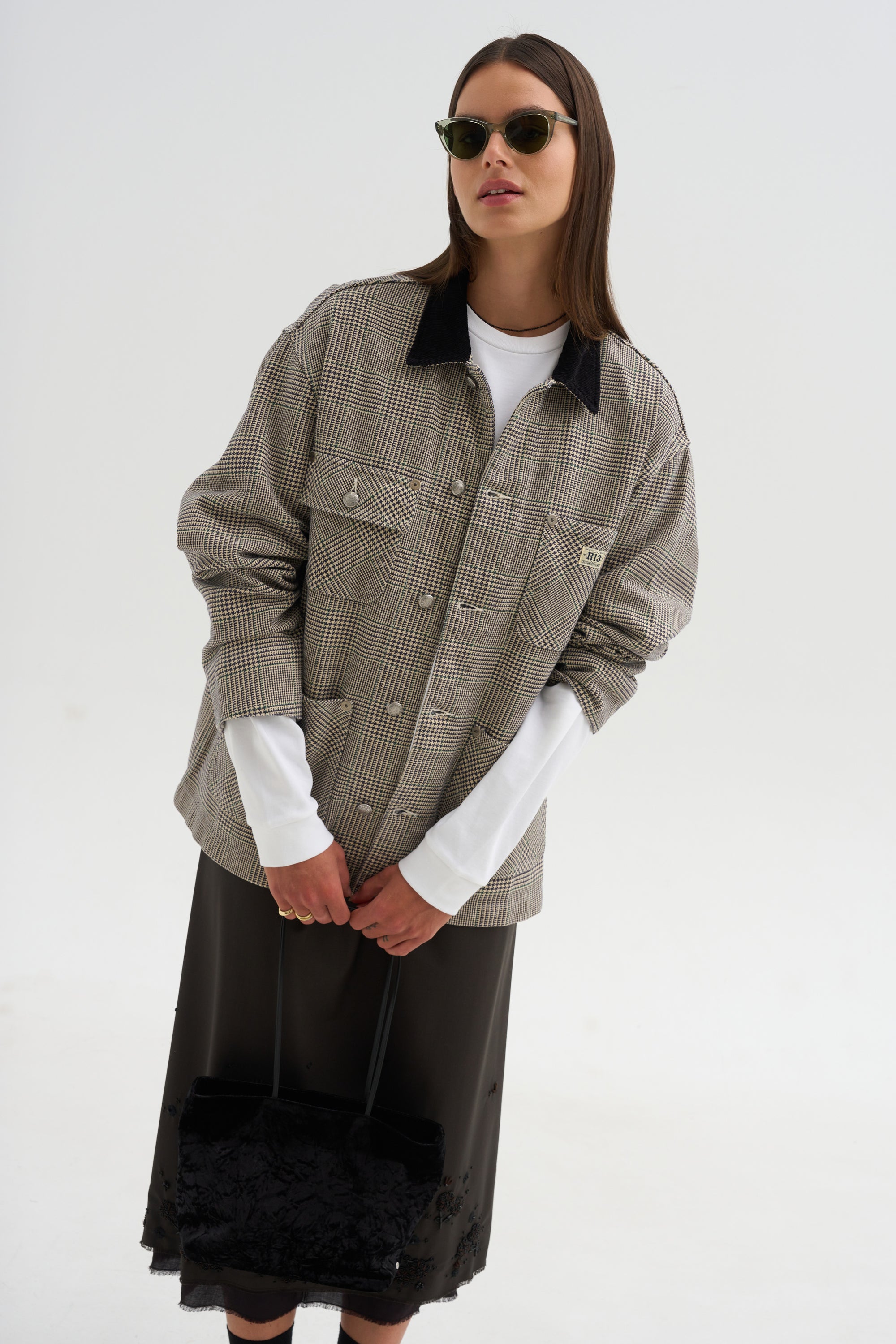 Relaxed Chore Jacket, Price of Wales Grey Check