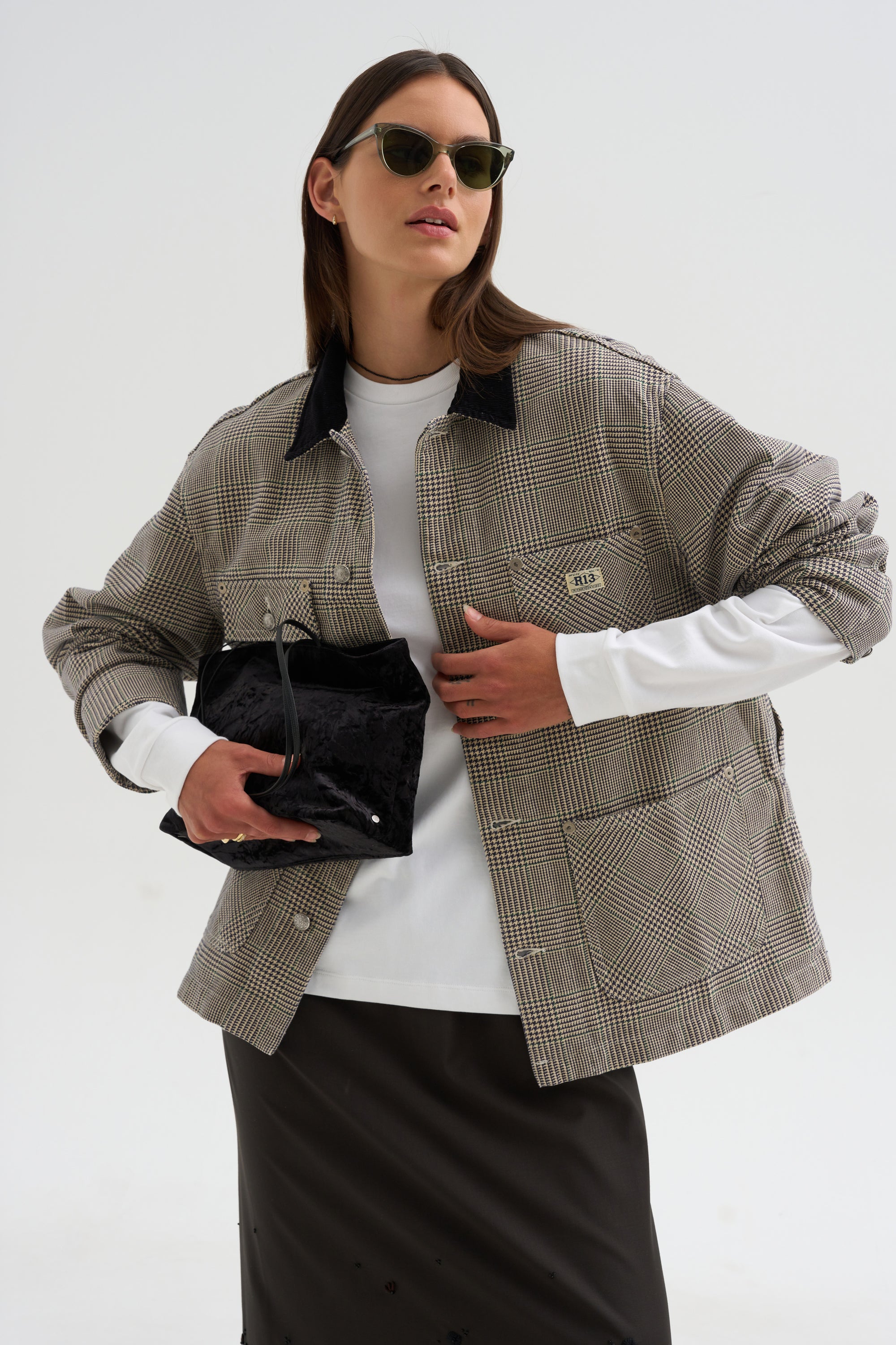 Relaxed Chore Jacket, Price of Wales Grey Check