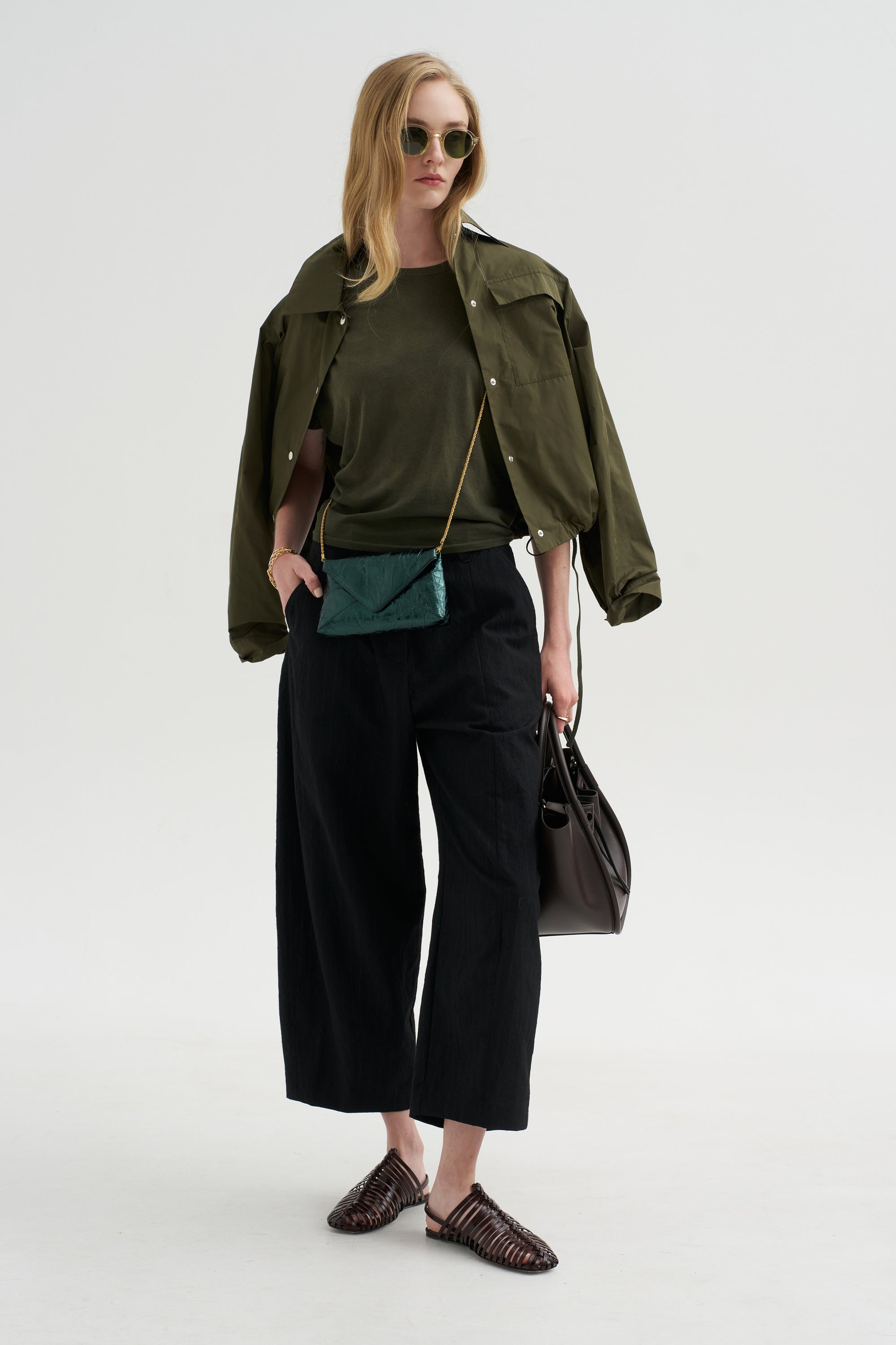 Tight Waist Tee, Washed Olive