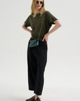 Tight Waist Tee, Washed Olive