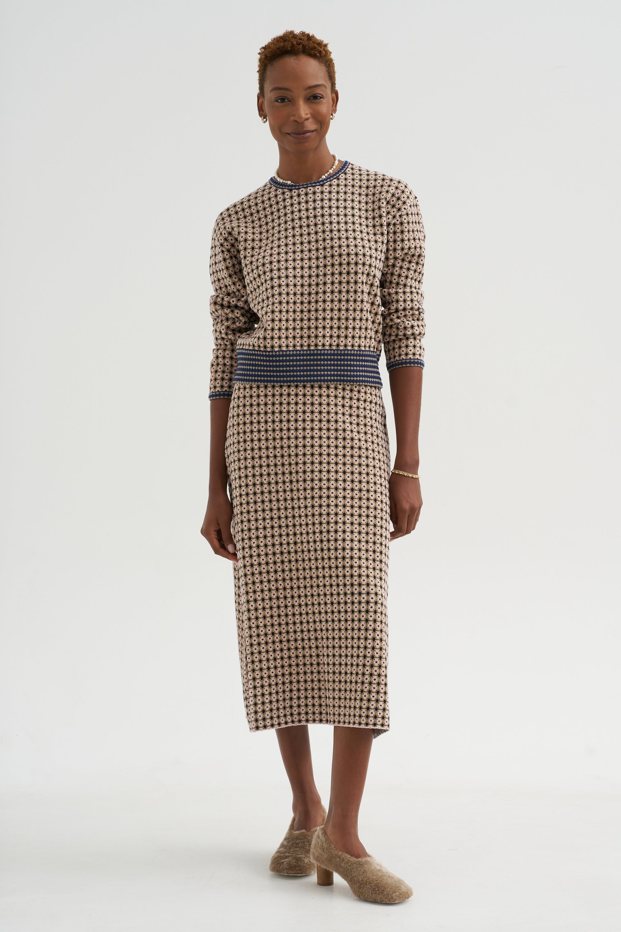 Broccada Skirt, Dune Multi