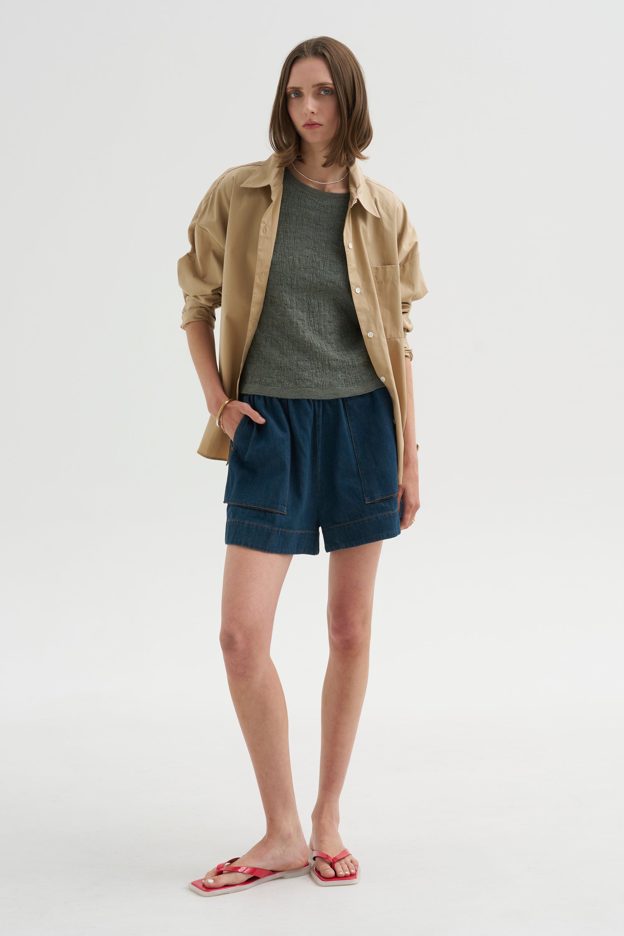 Kira Top, Chambray