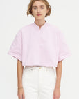 The Nessa Top, Blush Pink Acid Wash