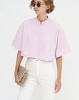 The Nessa Top, Blush Pink Acid Wash