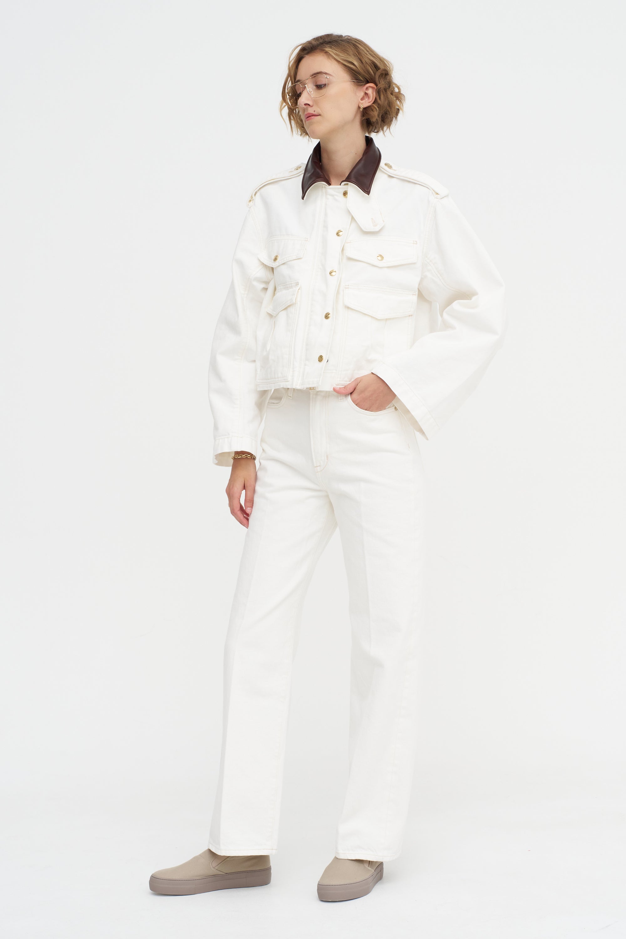 The Quinn Selvedge Jean, White