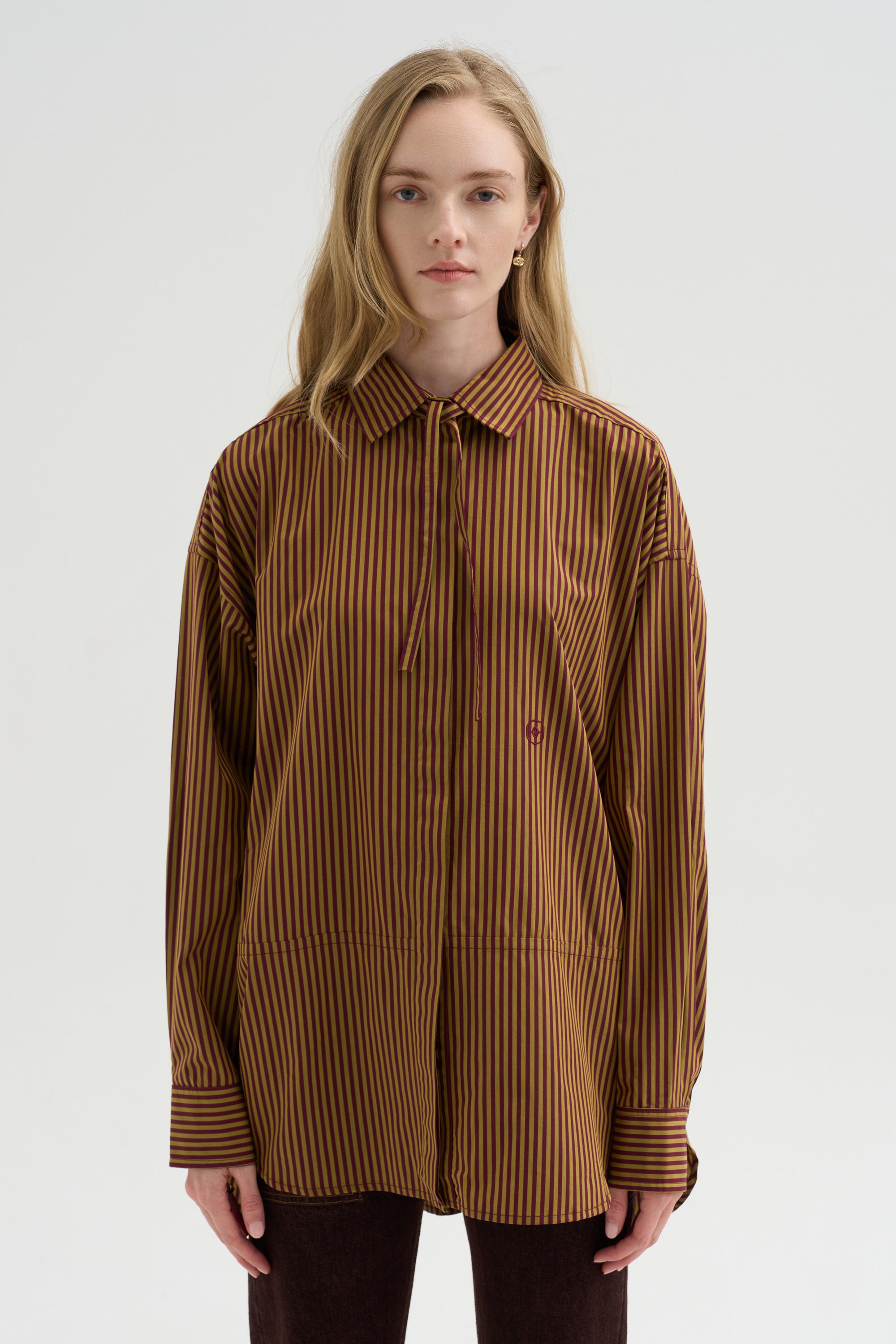 Dune Shirt, Burgundy &amp; Ochre