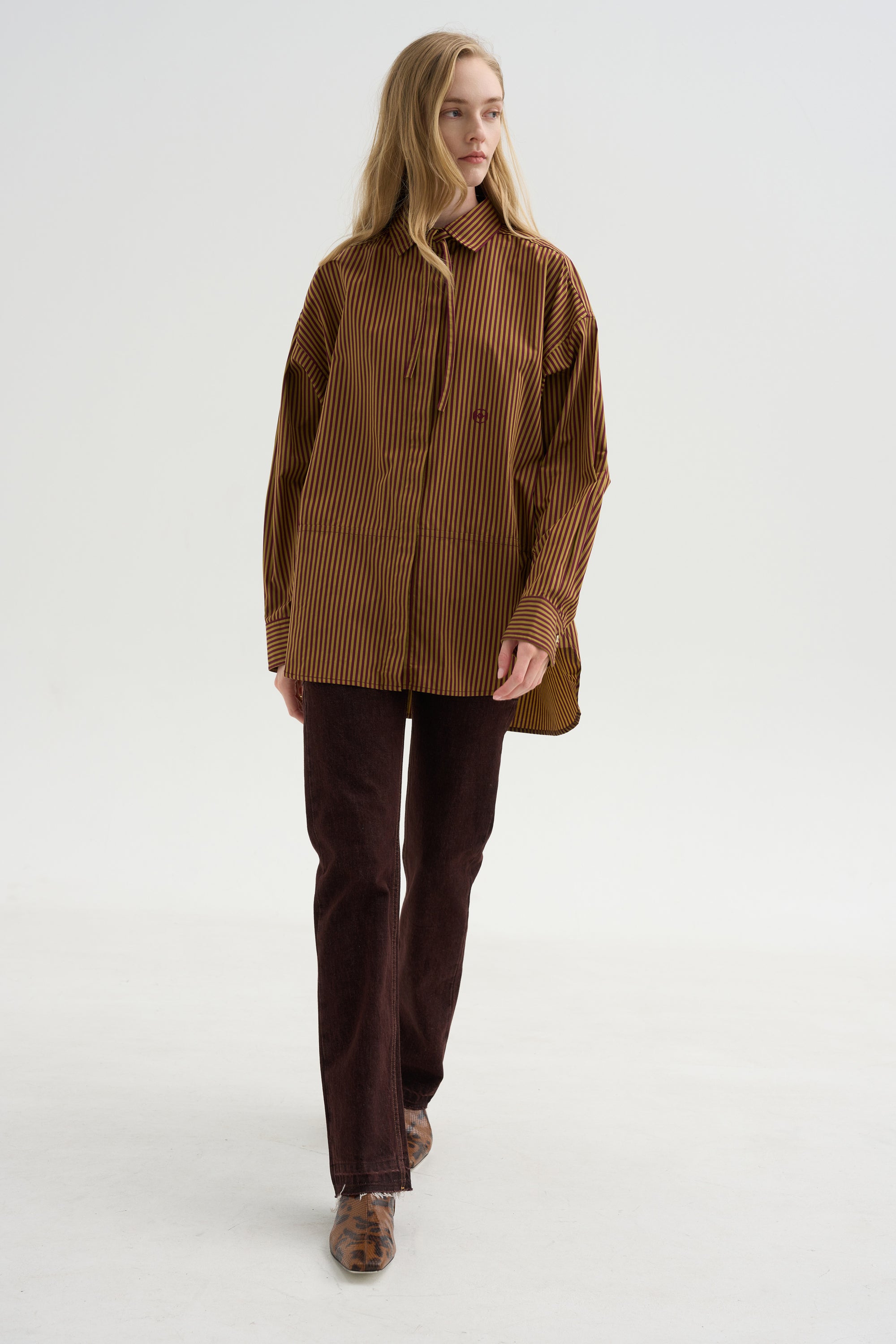 Dune Shirt, Burgundy &amp; Ochre