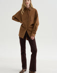 Dune Shirt, Burgundy & Ochre