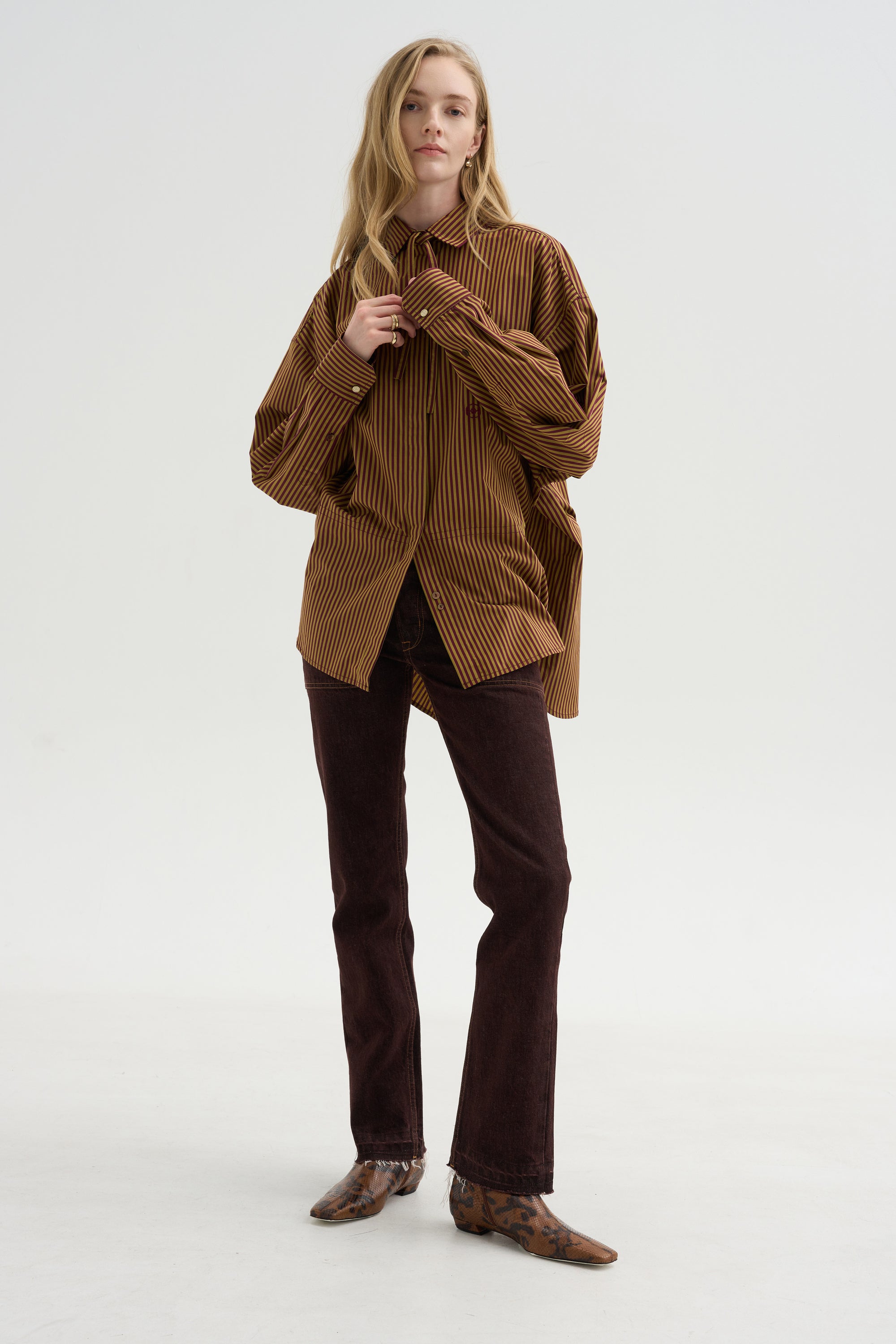 Dune Shirt, Burgundy &amp; Ochre