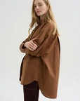 Dune Shirt, Burgundy & Ochre