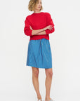 Round Neck Sweater, Vivid Red