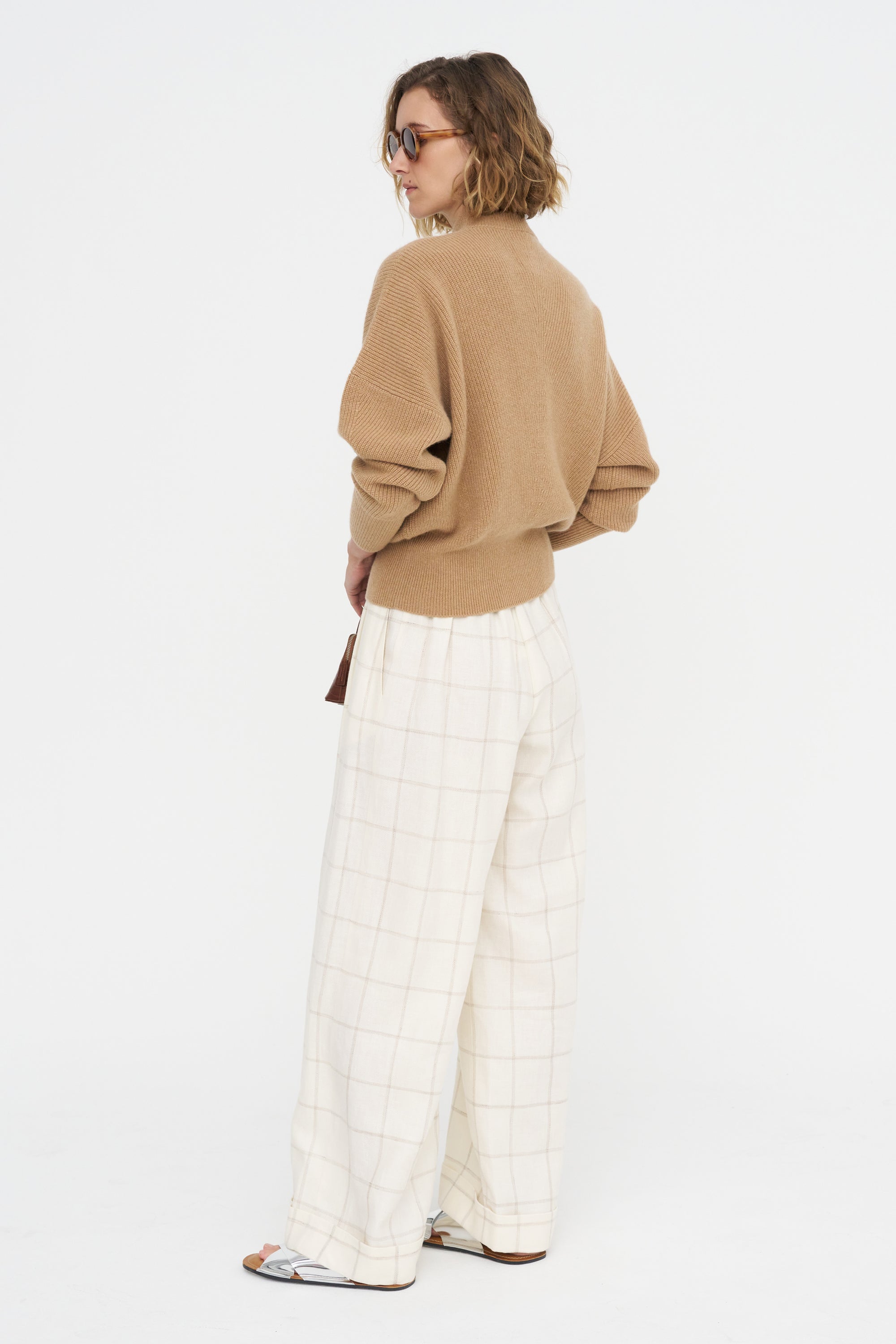 Batwing Cardi With Zip, Dark Camel