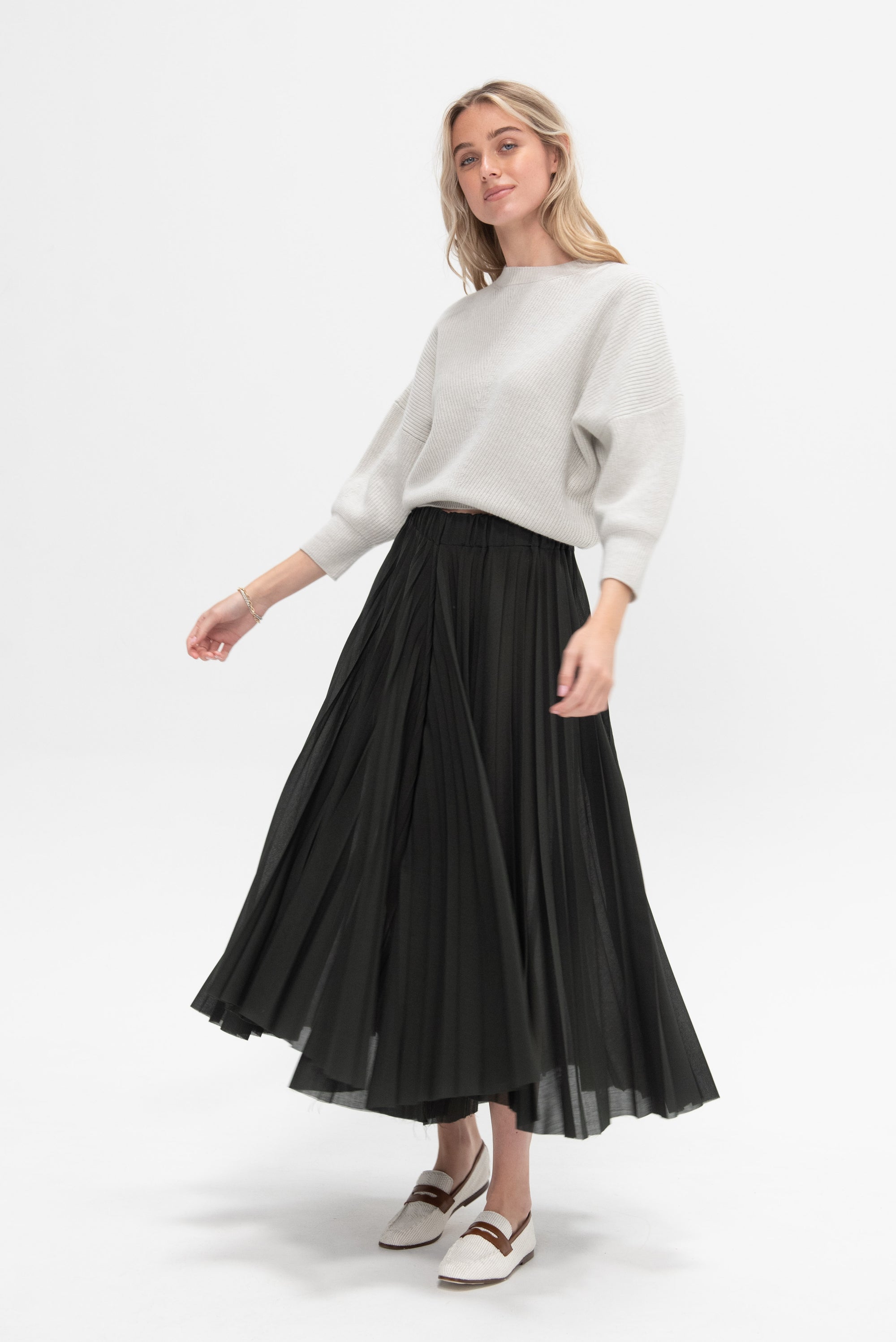 SA SU PHI - English Ribbed 3 Quarter Sleeve, Ice