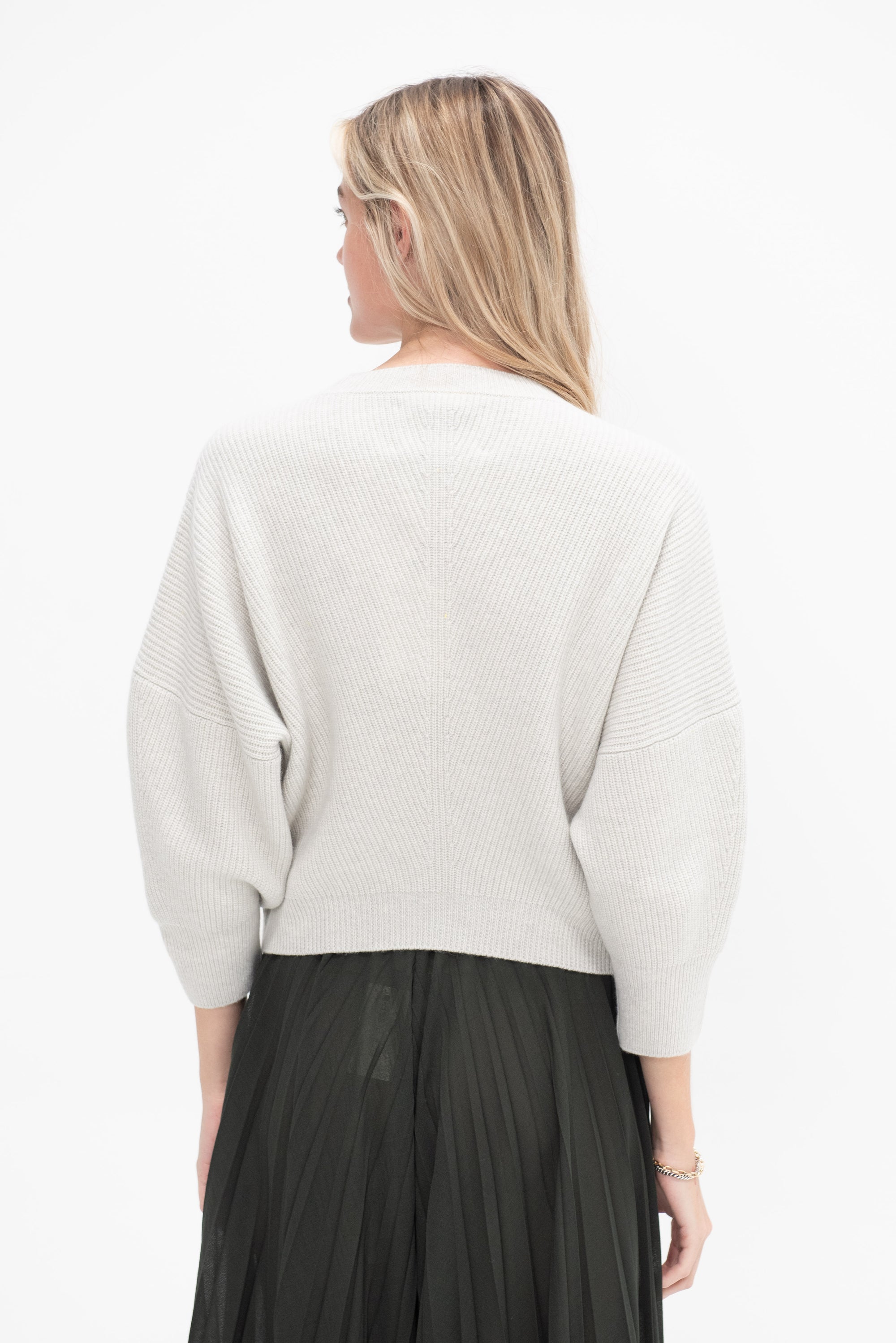 SA SU PHI - English Ribbed 3 Quarter Sleeve, Ice