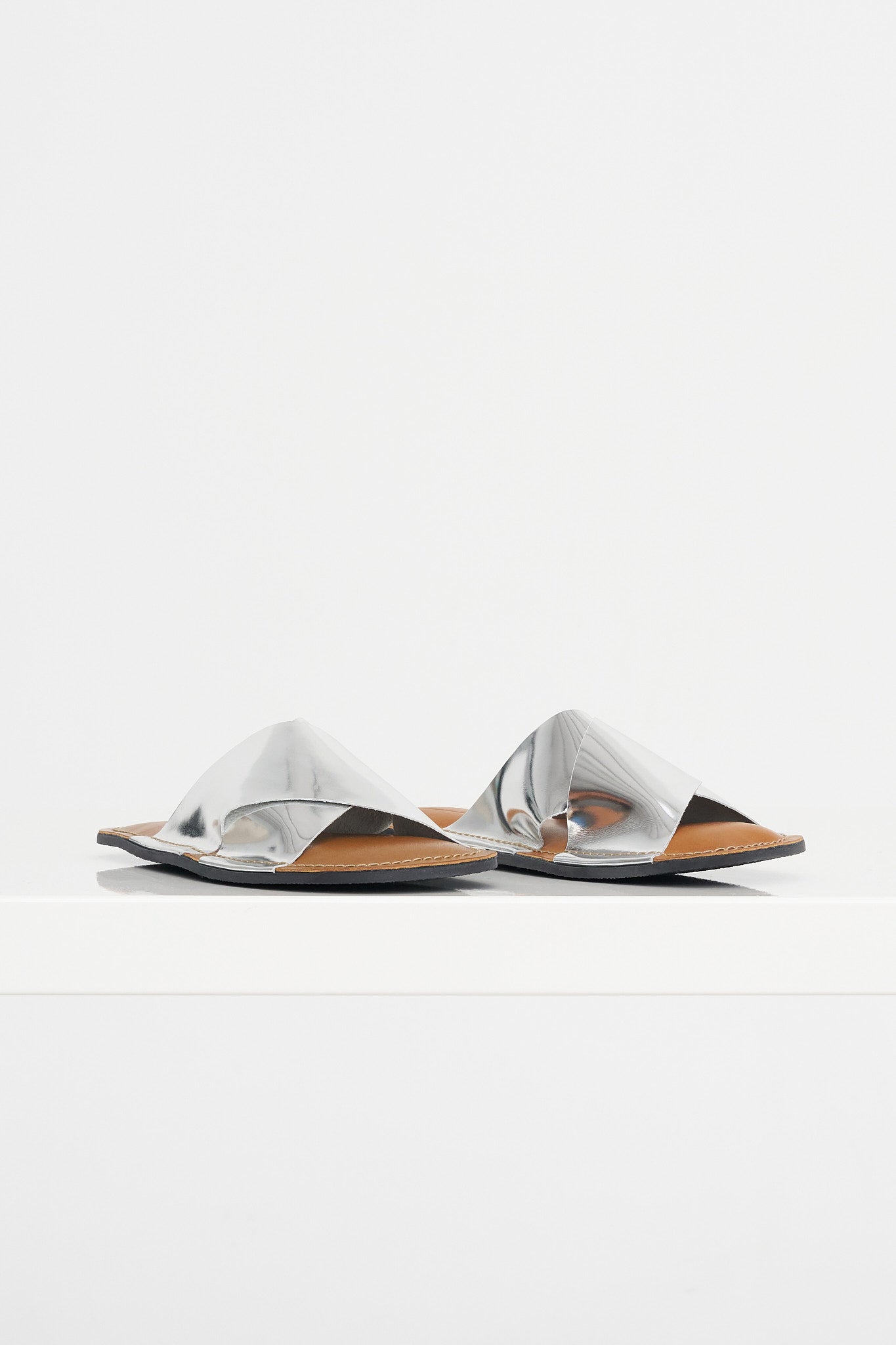 Flat Sandal, Silver
