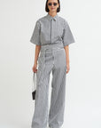 Marcella Short Sleeve Shirt, Black & White