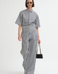 Marcella Short Sleeve Shirt, Black & White