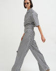 Marcella Short Sleeve Shirt, Black & White