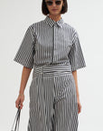 Marcella Short Sleeve Shirt, Black & White