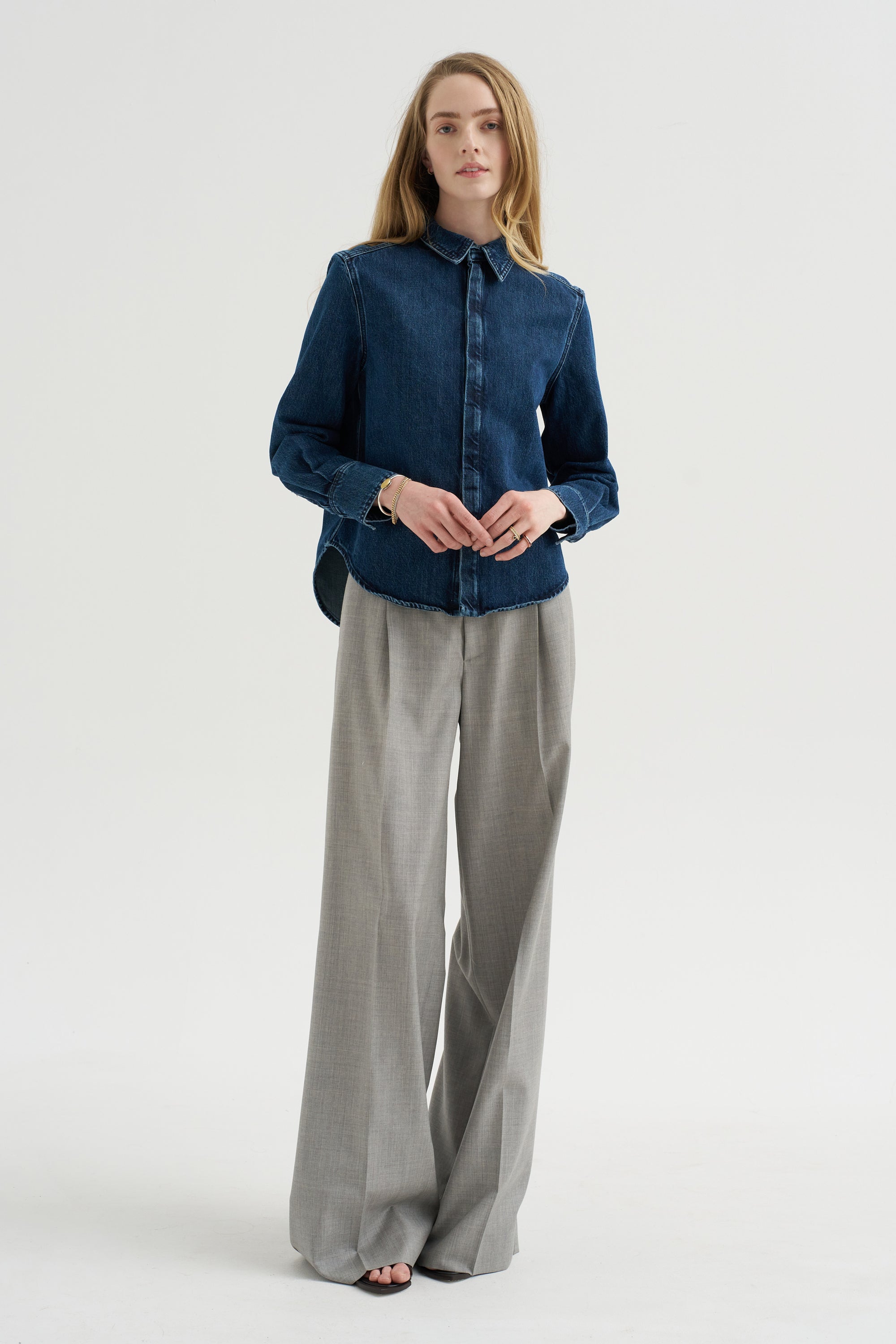 Denim Petit Shirt, Indigo