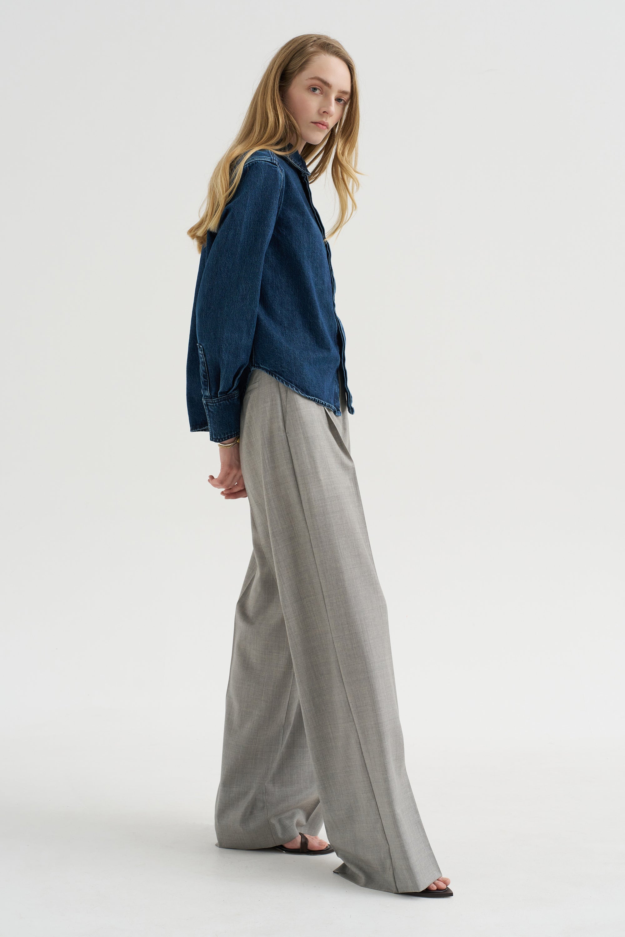Denim Petit Shirt, Indigo
