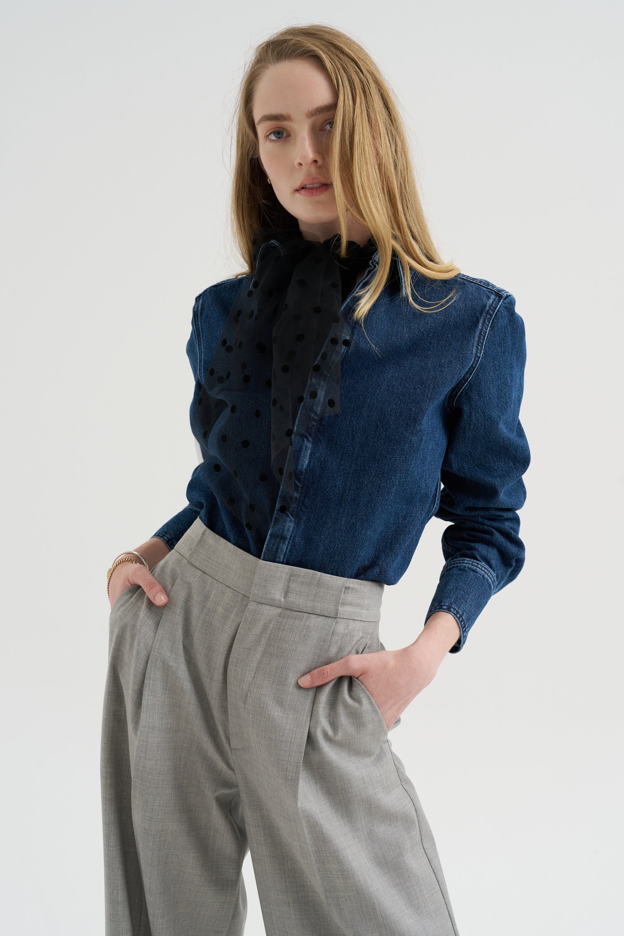 Denim Petit Shirt, Indigo