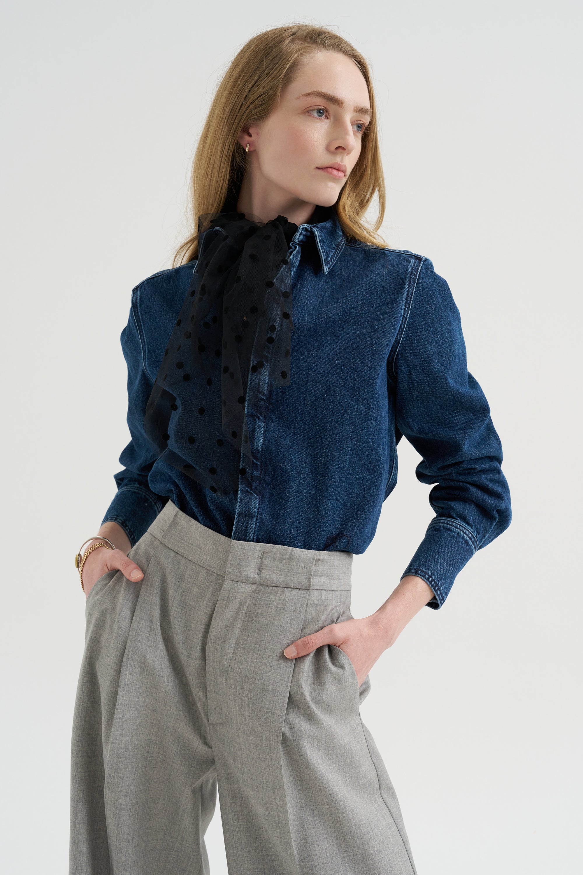 Denim Petit Shirt, Indigo