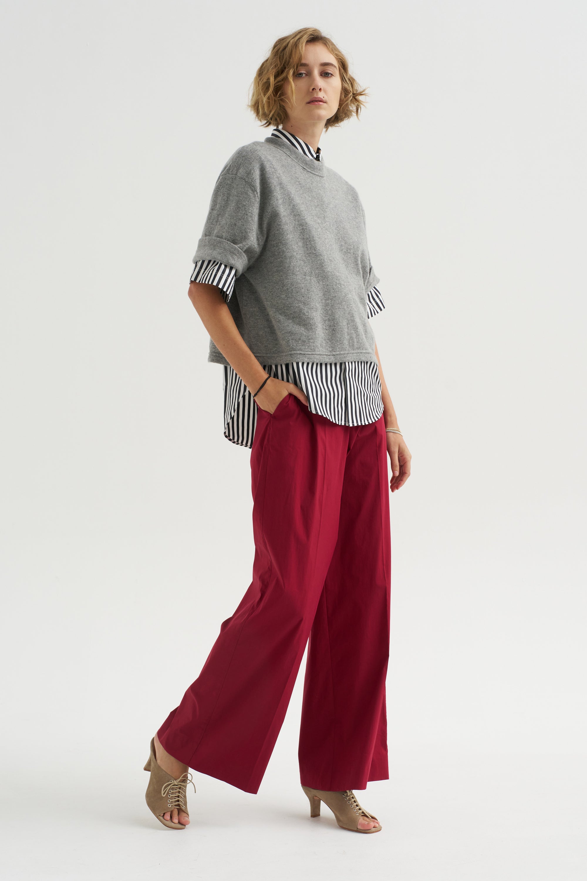Petra Trousers, Cherry