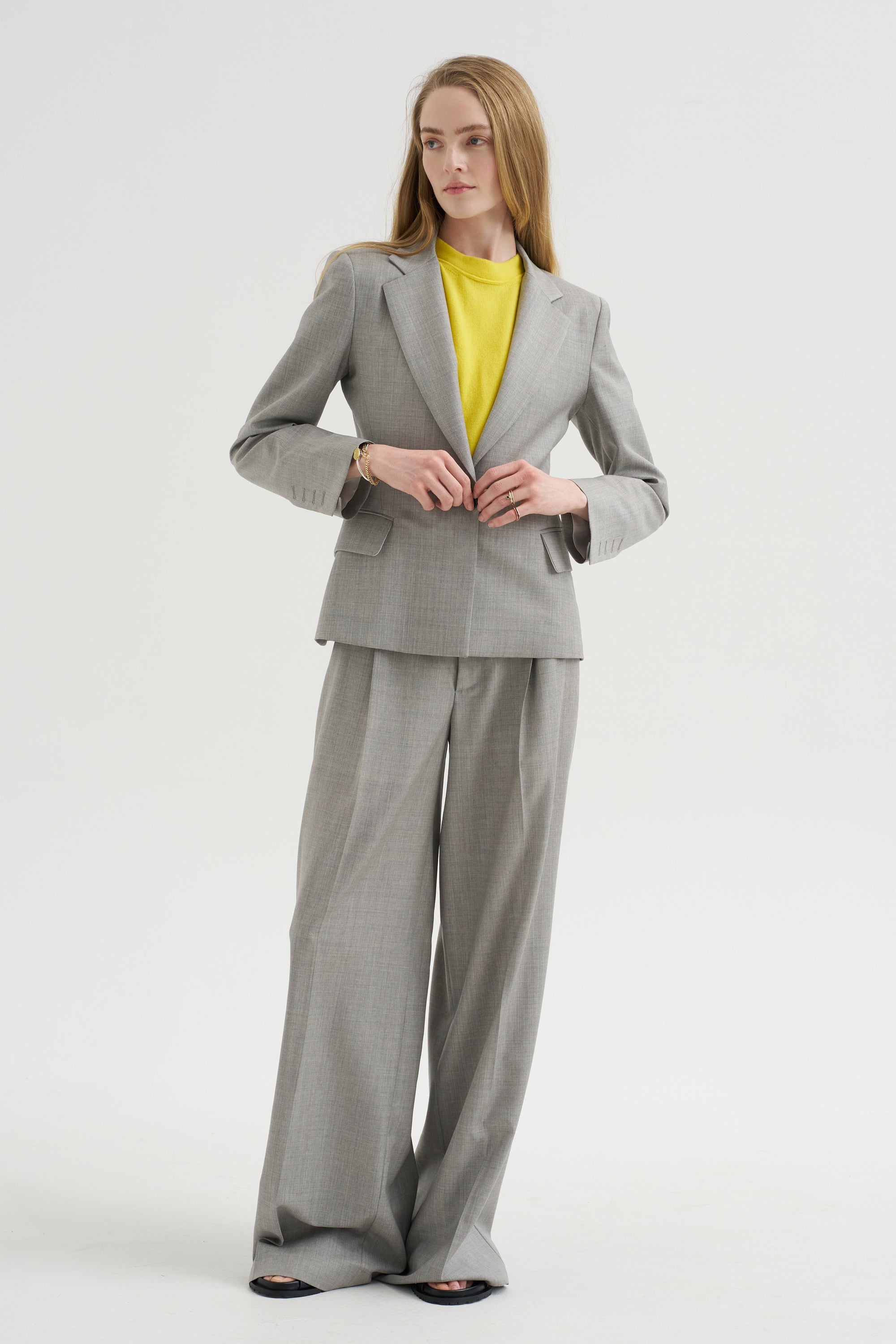 Petit Wool Jacket, Gray Fantasy