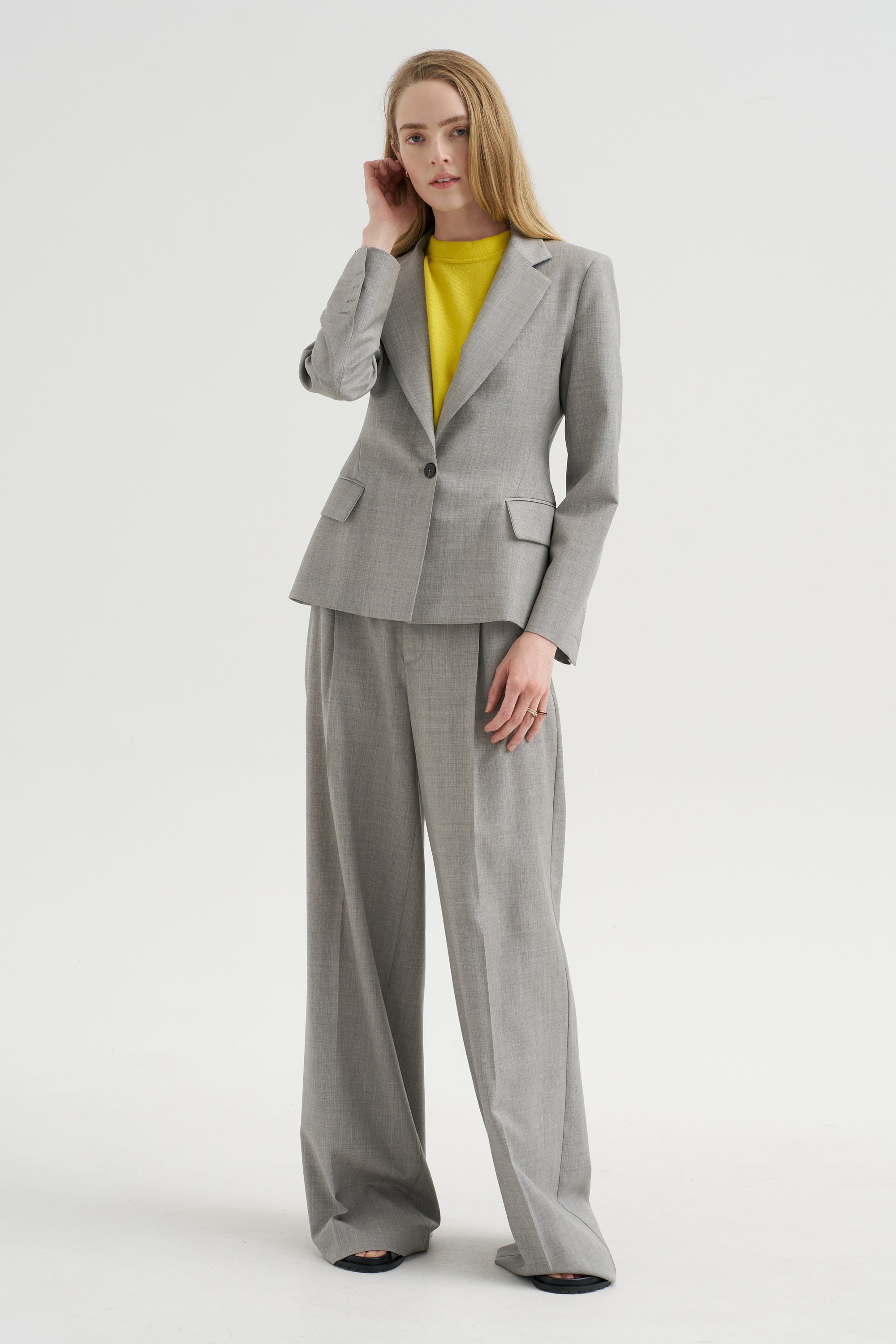 Petit Wool Jacket, Gray Fantasy