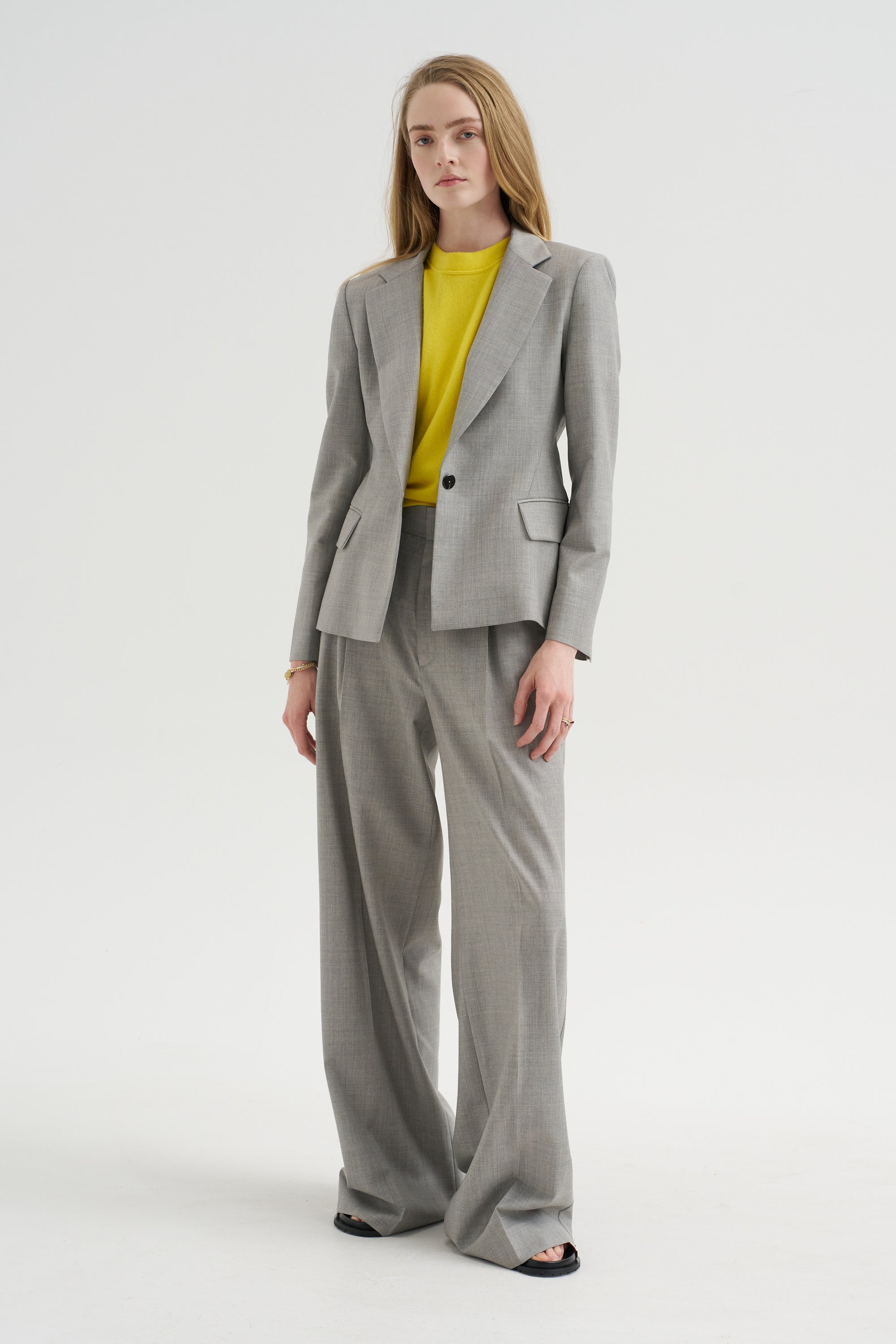 Petit Wool Jacket, Gray Fantasy