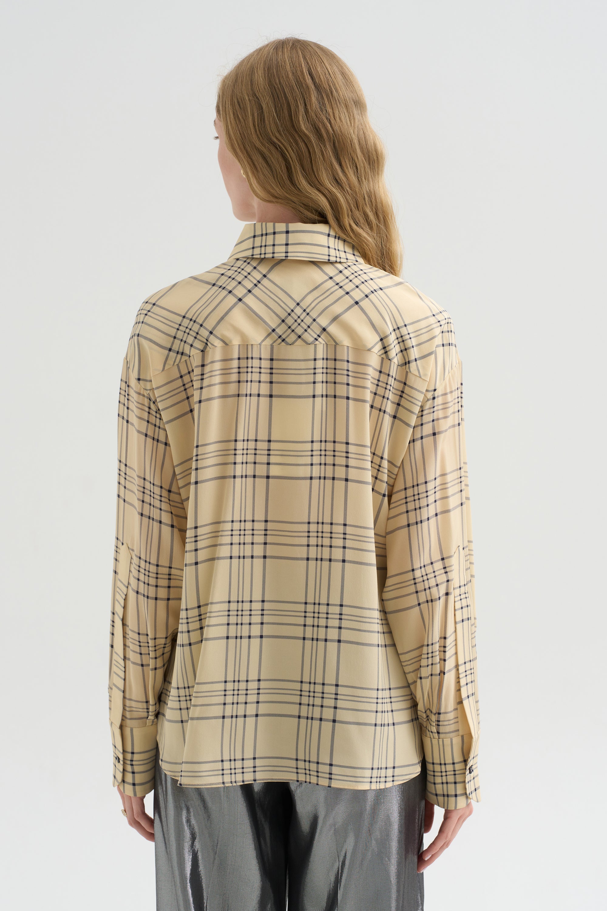 Su Shirt, Cream &amp; Blue