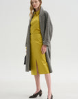 Skirt with Slit, Yellow