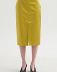 Skirt with Slit, Yellow