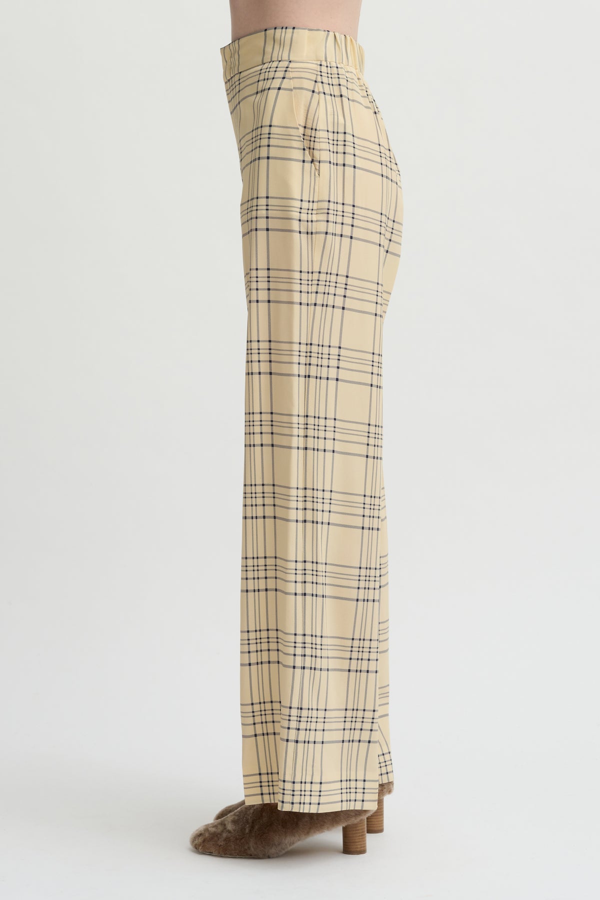 Petra Trouser, Cream &amp; Blue