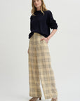 Petra Trouser, Cream & Blue