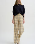 Petra Trouser, Cream & Blue