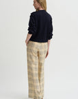 Petra Trouser, Cream & Blue