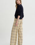 Petra Trouser, Cream & Blue