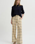 Petra Trouser, Cream & Blue